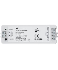 GloboStar® 71564 V2 SKYDANCE DC RF 2.4Ghz Dimmer High Speed Controller 2 Καναλιών DC 12-24V 2 x 5A 120W – Max 10.5A 252W – IP20 Μ10 x Π3.5 x Υ2cm – 5 Years Warranty