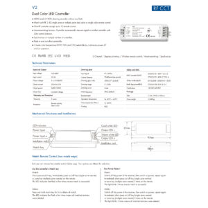 GloboStar® 71564 V2 SKYDANCE DC RF 2.4Ghz Dimmer High Speed Controller 2 Καναλιών DC 12-24V 2 x 5A 120W – Max 10.5A 252W – IP20 Μ10 x Π3.5 x Υ2cm – 5 Years Warranty