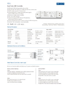 GloboStar® 71565 V2-L SKYDANCE DC RF 2.4Ghz Dimmer High Speed Controller & Push Dimming 2 Κανάλια DC 12-48V 2 x 8A 384W – Max 16.5A 384W – IP20 Μ17.5 x Π4.5 x Υ2.5cm – 5 Years Warranty