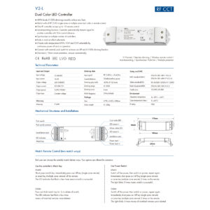 GloboStar® 71565 V2-L SKYDANCE DC RF 2.4Ghz Dimmer High Speed Controller & Push Dimming 2 Κανάλια DC 12-48V 2 x 8A 384W – Max 16.5A 384W – IP20 Μ17.5 x Π4.5 x Υ2.5cm – 5 Years Warranty