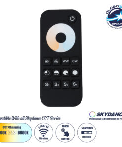 GloboStar® 71566 R2 SKYDANCE Ασύρματο Χειριστήριο Αφής RF 2.4Ghz 1 Group για όλα τα CCT SKYDANCE Controller DC 3V 2 x AAA – IP20 Μαύρο Μ12.2 x Π5.3 x Υ1.7cm – 5 Years Warranty