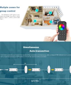 GloboStar® 71566 R2 SKYDANCE Ασύρματο Χειριστήριο Αφής RF 2.4Ghz 1 Group για όλα τα CCT SKYDANCE Controller DC 3V 2 x AAA – IP20 Μαύρο Μ12.2 x Π5.3 x Υ1.7cm – 5 Years Warranty