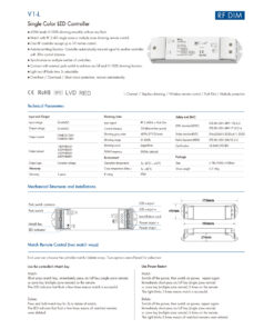 GloboStar® 71568 V1-L SKYDANCE DC RF 2.4Ghz Dimmer High Speed Controller & Push Dimming 1 Κανάλι DC 12-48V 1 x 15A 480W – Max 15A 480W – IP20 Μ17.5 x Π4.5 x Υ2.5cm – 5 Years Warranty