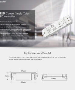 GloboStar® 71568 V1-L SKYDANCE DC RF 2.4Ghz Dimmer High Speed Controller & Push Dimming 1 Κανάλι DC 12-48V 1 x 15A 480W – Max 15A 480W – IP20 Μ17.5 x Π4.5 x Υ2.5cm – 5 Years Warranty