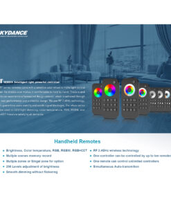 GloboStar® 71569 RT1 SKYDANCE Ασύρματο Χειριστήριο Αφής RF 2.4Ghz 1 Group για όλα τα Μονόχρωμα SKYDANCE Controller DC 3V 2 x AAA – IP20 Μαύρο Μ12.2 x Π5.3 x Υ1.7cm – 5 Years Warranty