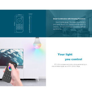 GloboStar® 71569 RT1 SKYDANCE Ασύρματο Χειριστήριο Αφής RF 2.4Ghz 1 Group για όλα τα Μονόχρωμα SKYDANCE Controller DC 3V 2 x AAA – IP20 Μαύρο Μ12.2 x Π5.3 x Υ1.7cm – 5 Years Warranty