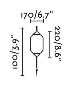 Faro Barcelona HUE OUT Αδιάβροχο Φωτιστικό με Ακίδα Λευκού Χρώματος – 71576P-03