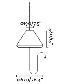 Faro Barcelona HUE OUT Κρεμαστό Φορητό Φωτιστικό Λευκού Χρώματος – 71584-05