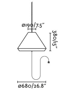 Faro Barcelona HUE OUT Κρεμαστό Φορητό Φωτιστικό Καφέ Χρώματος – 71584-07
