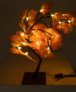 GloboStar® 71586 Διακοσμητικό Επιτραπέζιο Φωτιζόμενο Εύκαμπτο Mini Δέντρο USB με 24 LED 2W DC 5V Θερμό Λευκό 3000K Μ30 x Π30 x Υ41cm