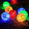 GloboStar® 71594 Αυτόνομο Ηλιακό Φωτιστικό Υφασμάτινη Γαλάζια Μπάλα Φ30cm LED SMD 1W 100lm με Ενσωματωμένη Μπαταρία 1200mAh – Φωτοβολταϊκό Πάνελ με Αισθητήρα Ημέρας-Νύχτας Αδιάβροχο IP65 Ψυχρό Λευκό 6000K