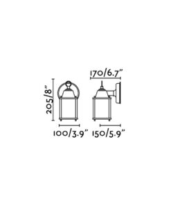 Faro Barcelona DADO-P Επιτοίχιο Φωτιστικό Καφέ Χρώματος 1XE27 15W – 71606