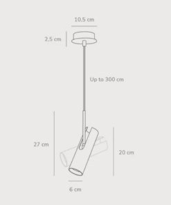 Κρεμαστό Φωτιστικό Mib 6 DFTP 1xGU10 Λευκού Χρώματος – 71679901