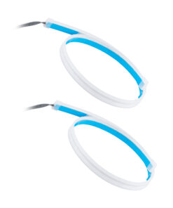 GloboStar® 81730 Σετ 2 ΕΛΑΣΤΙΚΑ – FLEXIBLE DRL + FLASH TURN LIGHT LED CREE COB 60cm 8W 1200lm 360° DC 24-30V Αδιάβροχα IP65 Πορτοκαλί – Ψυχρό Λευκό 6000K – 2 Χρόνια Εγγύηση