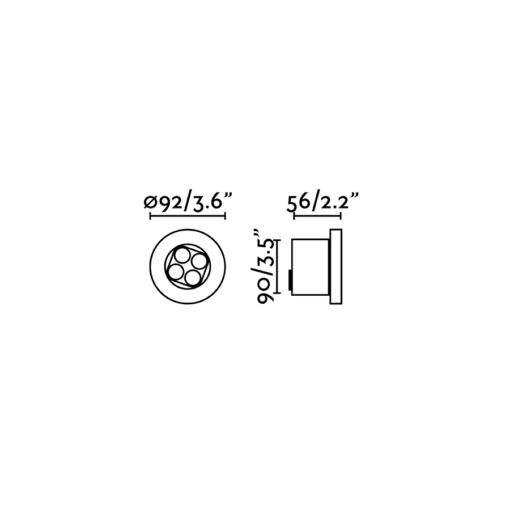 TRAS-8 RECESSED BLACK FIXED 8W 3000K 13°          FARO – 71702