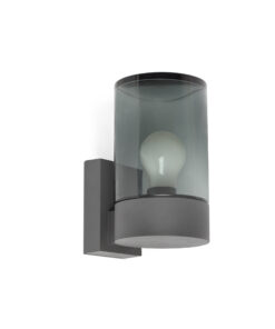 Faro Barcelona KILA Σκούρο γκρι Φωτιστικό τοίχου E27 με Διαχύτη Ανθρακί 15W IP65 – 71744