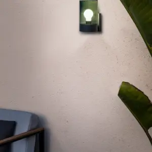 Faro Barcelona KILA Σκούρο γκρι Φωτιστικό τοίχου E27 με Διαχύτη  Ανθρακί  15W IP65 – 71744