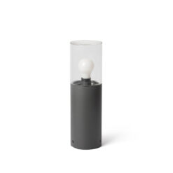Faro Barcelona KILA 400 Σκούρο Γκρι Φωτιστικό Φάρος E27 με Διαφανή Διαχύτη 15W IP65 – 71746