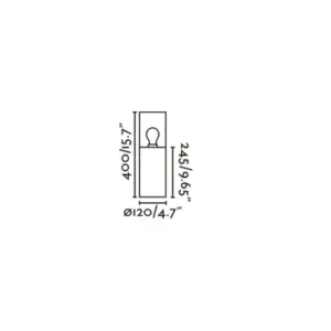 Faro Barcelona KILA 400 Σκούρο Γκρι Φωτιστικό Φάρος E27 με Διαφανή Διαχύτη 15W IP65 – 71746