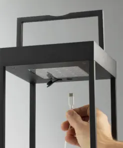 Faro Barcelona KASP Μαύρο Φορητό Ηλιακό Επαναφορτιζόμενο Φωτιστικό H.50 – 71913