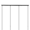 DIY Ροζέτα Φωτιστικού Μαύρη Ορθογώνια 1200x50mm με 4 Τρύπες GloboStar 90824