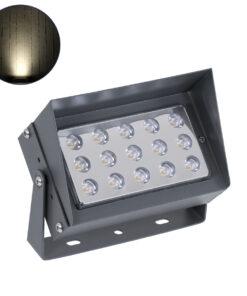 GloboStar® FLOOD-KAMY 90373 Προβολέας Wall Washer με Αντιθαμβωτική Γρίλια για Φωτισμό Κτιρίων LED 30W 2850lm 5° DC 24V Αδιάβροχο IP65 L19.5 x W10.7 x H9.5cm Φυσικό Λευκό 4500K – Γκρι Ανθρακί – 3 Years Warranty