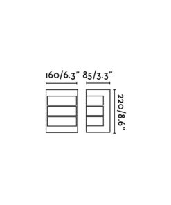 Faro Barcelona Φωτιστικό Τοίχου Cela-2 Νίκελ Ματ IP54 1XE27 – 72281