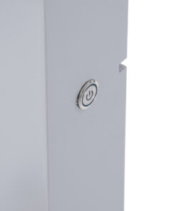 GloboStar® MAKEUP MIRROR-60×90-3 Μοντέρνος Καθρέπτης Μακιγιάζ με Πλαίσιο Φυσικού Ξύλου με Διακόπτη On/Off 10 x E27 AC220-240V – Μ60 x Π7 x Υ90cm – Γκρι Τσιμέντου