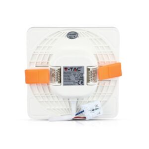LED Panel Τετράγωνο Χωνευτό Λευκό Ρυθμιζόμενο 12W V-TAC PRO Samsung Chip 120° 750lm 12×12 Θερμό Λευκό 3000K – 730