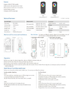 GloboStar® 73009 RT5 SKYDANCE Ασύρματο Χειριστήριο Αφής RF 2.4Ghz 1 Group για όλα τα RGBW+WW SKYDANCE Controller DC 3V 2 x AAA – IP20 Μαύρο Μ5.3 x Π1.75 x Υ12.2cm – 5 Years Warranty