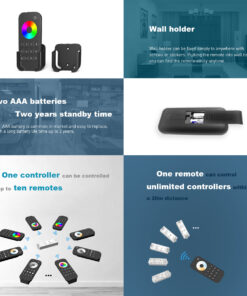 GloboStar® 73009 RT5 SKYDANCE Ασύρματο Χειριστήριο Αφής RF 2.4Ghz 1 Group για όλα τα RGBW+WW SKYDANCE Controller DC 3V 2 x AAA – IP20 Μαύρο Μ5.3 x Π1.75 x Υ12.2cm – 5 Years Warranty