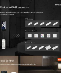 GloboStar® 73010 Ασύρματος WiFi LED RGBW+WW+CCT Controller IOS/Android 5in1 2.4Ghz DC 12-24V Max 180W