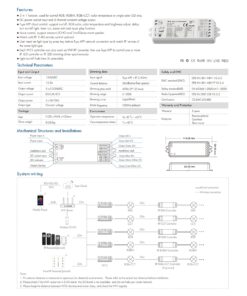 GloboStar® 73010 Ασύρματος WiFi LED RGBW+WW+CCT Controller IOS/Android 5in1 2.4Ghz DC 12-24V Max 180W