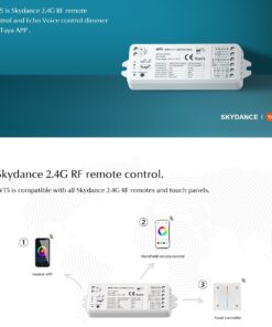 GloboStar® 73010 Ασύρματος WiFi LED RGBW+WW+CCT Controller IOS/Android 5in1 2.4Ghz DC 12-24V Max 180W