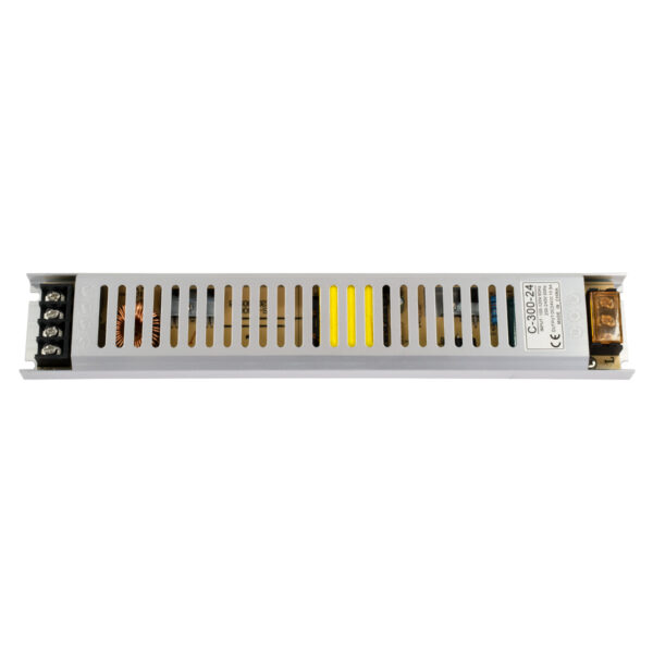 GloboStar® 73018 Μεταλλικό Τροφοδοτικό PELV Ultra Slim για Προϊόντα LED 300W 12.5A – AC 220-240V σε DC 24V – IP20 Μ31 x Π5.4 x Υ2.3cm – 3 Years Warranty