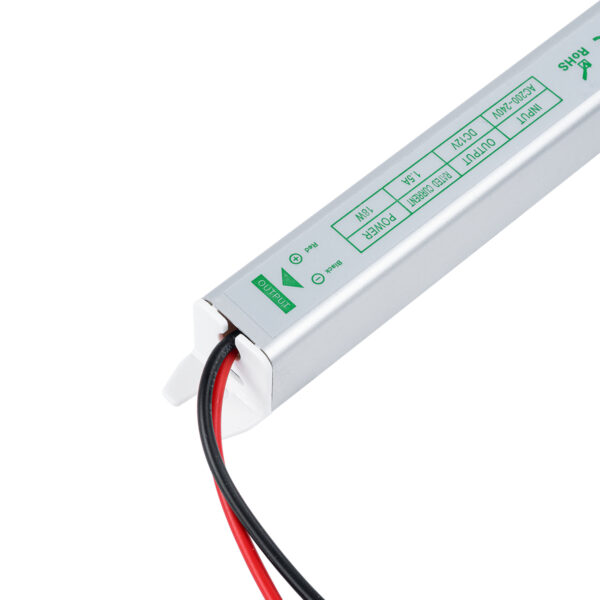 GloboStar® 73031 Μεταλλικό Τροφοδοτικό PELV Ultra Slim για Προϊόντα LED 18W 1.5A – AC 220-240V σε DC 12V – IP20 Μ1.8 x Π1.8 x Υ17.5cm – 3 Χρόνια Εγγύηση