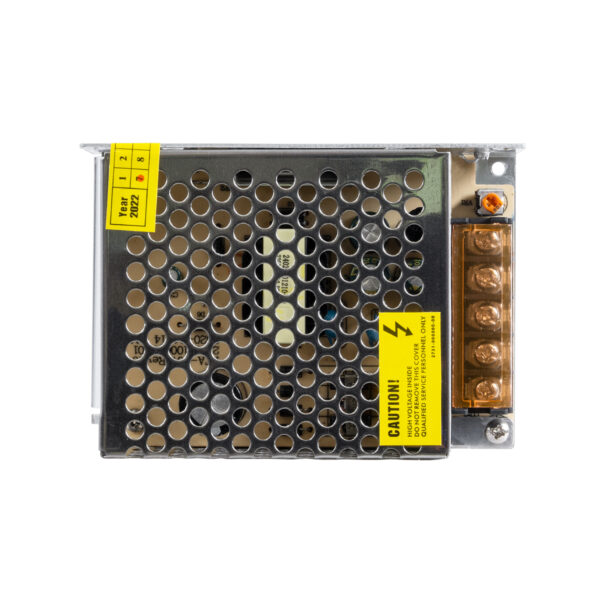 GloboStar® 73033 Μεταλλικό Τροφοδοτικό PELV για Προϊόντα LED 60W 5A – AC 220-240V σε DC 12V – IP20 – Μ11 x Π8 x Υ3.5cm – 2 Χρόνια Εγγύηση
