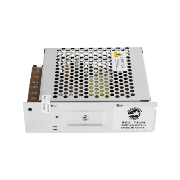 GloboStar® 73034 Μεταλλικό Τροφοδοτικό PELV για Προϊόντα LED 120W 10A – AC 220-240V σε DC 12V – IP20 – Μ13 x Π10 x Υ4cm – 3 Χρόνια Εγγύηση