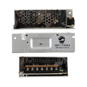 GloboStar® 73043 Μεταλλικό Τροφοδοτικό PELV για Προϊόντα LED 120W 5A – AC 220-240V σε DC 24V – IP20 L13 x W10 x H4cm – 3 Years Warranty