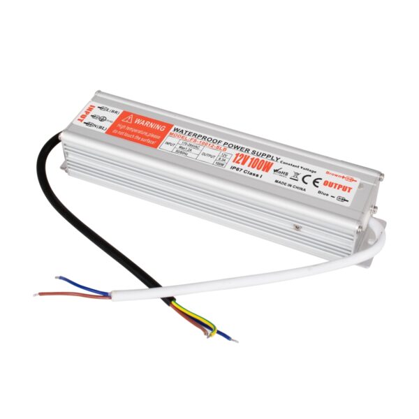 GloboStar® 73052 Τροφοδοτικό LED 100W DC 12V 8.3A Αδιάβροχο IP67 Μ22.3 x Π5.3 x Y3.4cm
