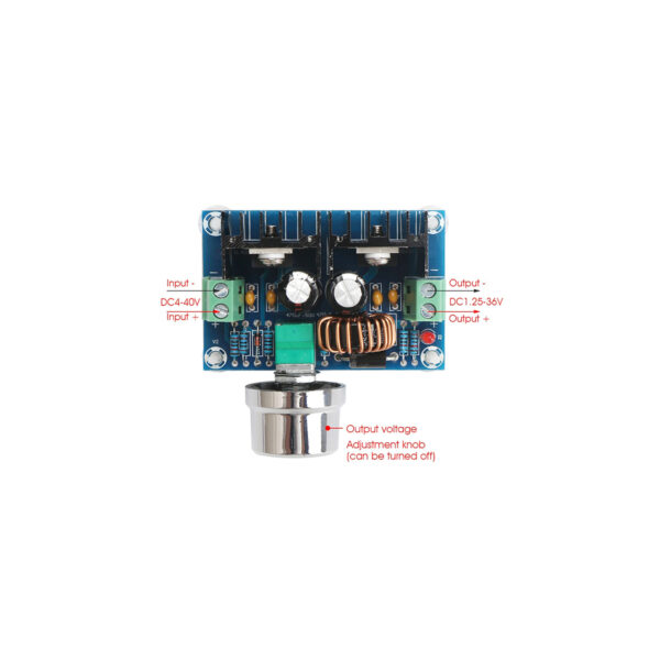 GloboStar® 73114 Ρυθμιστής Τάσης – Voltage Regulator DC Converter Module – Input DC4-40V / Output DC1.25-36V Max Load 8A Μ6 x Π4.5 x Υ2.5cm
