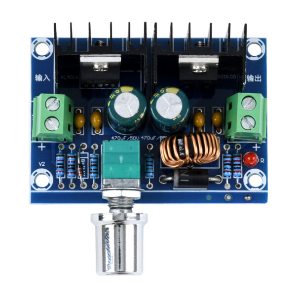 GloboStar® 73114 Ρυθμιστής Τάσης – Voltage Regulator DC Converter Module – Input DC4-40V / Output DC1.25-36V Max Load 8A Μ6 x Π4.5 x Υ2.5cm