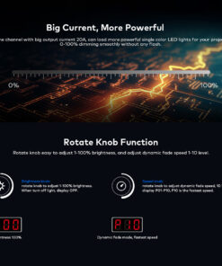 GloboStar® 73116 V1-B SKYDANCE DC RF 2.4Ghz Dimmer Constant Voltage Controller 1 Κανάλι DC 12-24V 1 x 20.5A 480W – Max 20.5A 480W – IP20 Μ9 x Π4 x Υ2.8cm – 5 Χρόνια Εγγύηση