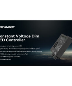 GloboStar® 73116 V1-B SKYDANCE DC RF 2.4Ghz Dimmer Constant Voltage Controller 1 Κανάλι DC 12-24V 1 x 20.5A 480W – Max 20.5A 480W – IP20 Μ9 x Π4 x Υ2.8cm – 5 Χρόνια Εγγύηση
