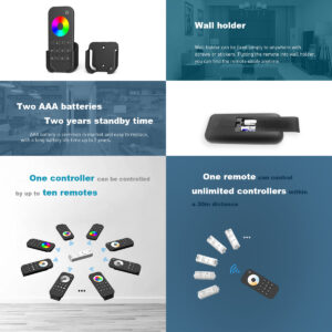 GloboStar® 73121 RT8 SKYDANCE Ασύρματο Χειριστήριο Αφής RF 2.4Ghz 8 Group για όλα τα Μονόχρωμα SKYDANCE Controller DC 3V 2 x AAA – IP20 Μ12.2 x Π5.3 x Υ1.7cm – 5 Χρόνια Εγγύηση