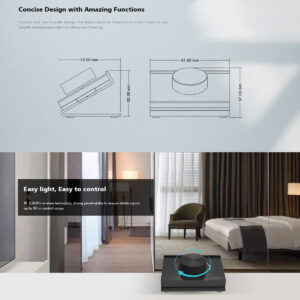 GloboStar® 73123 RK1 SKYDANCE Ασύρματο Χειριστήριο RF 2.4Ghz & Push Dimming 1 Group για όλα τα Μονόχρωμα SKYDANCE Controller DC 3V 1 x CR2032 – IP20 Μ9.1 x Π7.2 x Υ5.7cm – 5 Χρόνια Εγγύηση