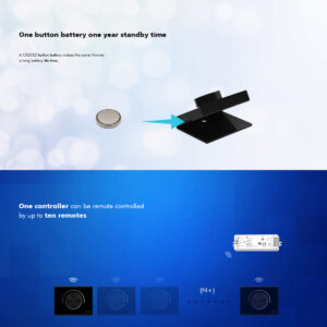 GloboStar® 73123 RK1 SKYDANCE Ασύρματο Χειριστήριο RF 2.4Ghz & Push Dimming 1 Group για όλα τα Μονόχρωμα SKYDANCE Controller DC 3V 1 x CR2032 – IP20 Μ9.1 x Π7.2 x Υ5.7cm – 5 Χρόνια Εγγύηση