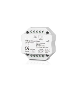 GloboStar® 73126 SS-C SKYDANCE AC RF 2.4Ghz & Push Switch 1 Κανάλι AC 100-240V 1 x 6A 1440W – Max 6A 1440W – IP20 Μ5.2 x Π5.2 x Υ2.6cm – 5 Χρόνια Εγγύηση