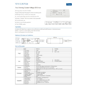 GloboStar® 73129 TE-75-12 SKYDANCE AC Triac Dimmer Push Dimming 1 Κανάλι AC 200-240V 1 x 6.25A 75W – Max 6.25A 75W – IP20 Μ18 x Π5.7 x Υ3cm – 5 Χρόνια Εγγύηση