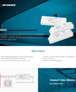GloboStar® 73129 TE-75-12 SKYDANCE AC Triac Dimmer Push Dimming 1 Κανάλι AC 200-240V 1 x 6.25A 75W – Max 6.25A 75W – IP20 Μ18 x Π5.7 x Υ3cm – 5 Χρόνια Εγγύηση